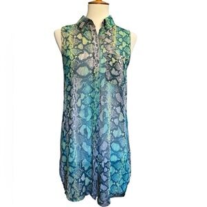 Lush Sleeveless Blouse Snake Print #153